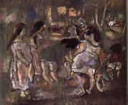 Jules Pascin Suburb oil painting on canvas